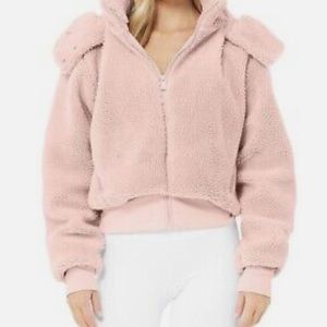 Alo Foxy Sherpa Jacket Dusty pink/mauve size M